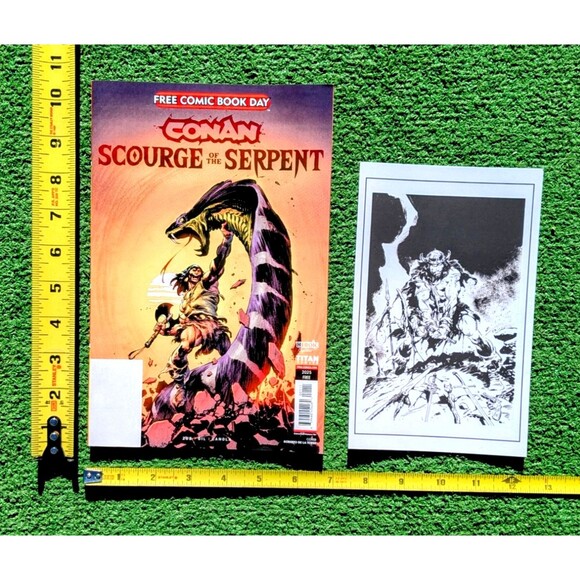 Conan Scourge Of The Serpent Free Comic Book Day+Roberto De La Torre Art Card - Picture 2 of 6
